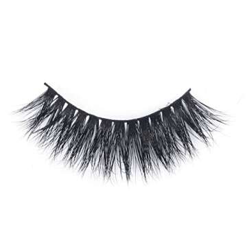 Miss Kiss 1 Pair 3D Mink Lashes Lash Natural Look Eye Lashes Soft Fluffy False Lash Cat Eye Fake Eye...
