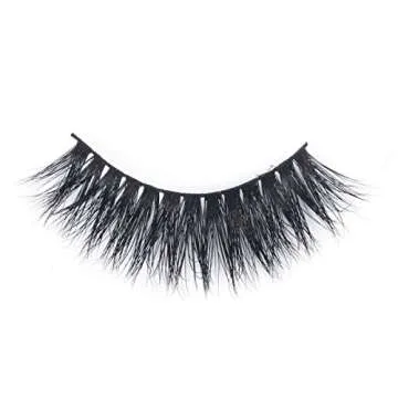 Miss Kiss 1 Pair 3D Mink Lashes Lash Natural Look Eye Lashes Soft Fluffy False Lash Cat Eye Fake Eye...