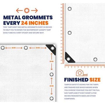 Tarpco 14 Mil Heavy Duty Tarp - Waterproof & UV Resistant