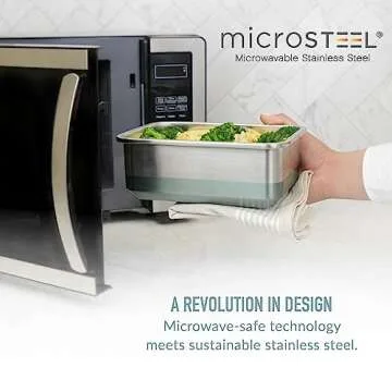 Bentgo® MicroSteel® Heat & Eat Container - Microwave-Safe, Sustainable & Reusable Stainless Steel ...