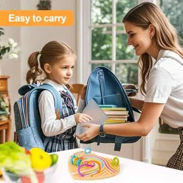 BUSOHA Sensory Activity Board Toy - Montessori Fidget Toy for Kids Calming,Stress,Autism and ADHD,Gifts for Girls Boys Age 3 4 5 6, Travel Toys for Airplane Car