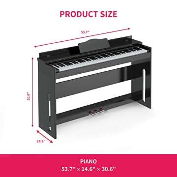 LAGRIMA LG-8813 Digital Piano with 88 Weighted Keys