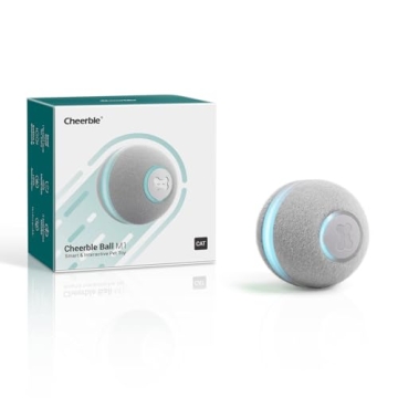 Cheerble Smart Interactive Cat Toy, Automatic Moving Bouncing Rolling Ball for Indoor Cat Kitten, Pe...