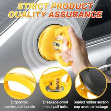 HORFUTY Car Dent Puller 3 Pack - Powerful Multi-Purpose Suction Cup Tool for Car Repairs and More