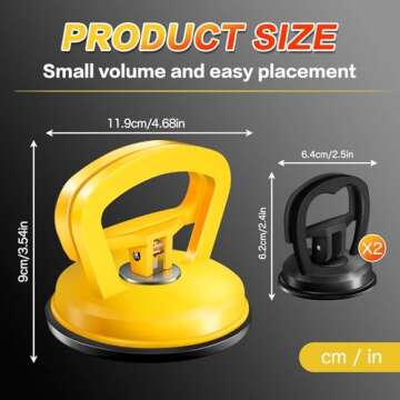 HORFUTY Car Dent Puller Kit - Powerful 3 Pack Suction Cups