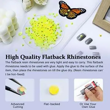 Briskbloom 3000PCS Flatback Rhinestones - Citrine AB Gems