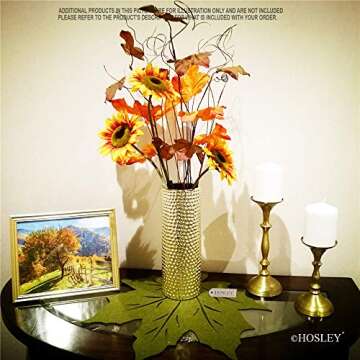 Hosley Gold Ceramic Vases - Elegant Home Decor Accessories