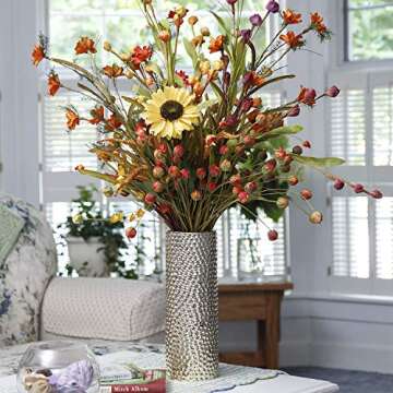 Hosley Gold Ceramic Vases - Elegant Home Decor Accessories