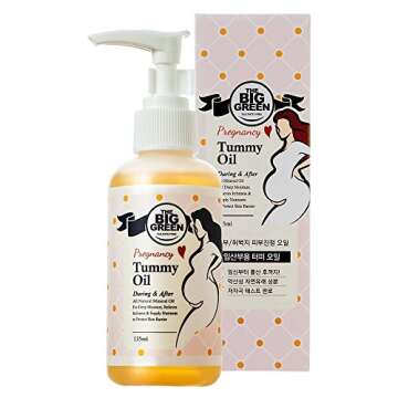BIGGREEN Pregnancy Tummy Oil for Stretch Marks Prevention and Skin Elasticity – Big Green All-Natu...