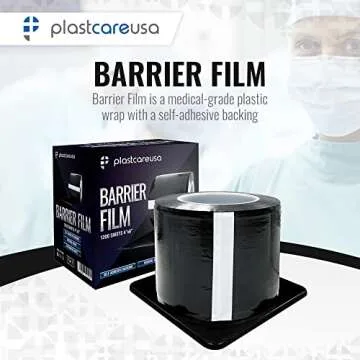 BLACK BARRIER FILM Roll 4"x6" - 6.5nm Thickness Protective Film for Tattoo, Dental, and Medical Use