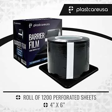 BLACK BARRIER FILM Roll 4"x6" Medical-Grade Tattoo and Dental Barrier Film