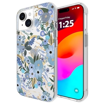 Rifle Paper Co. iPhone 15 Case with 12ft Drop Protection and Floral Design