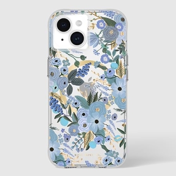Rifle Paper Co. Garden Party Blue iPhone 15 Case with MagSafe