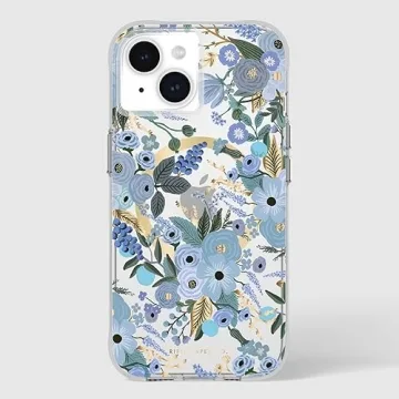 Rifle Paper Co. Garden Party Blue iPhone 15 Case with MagSafe