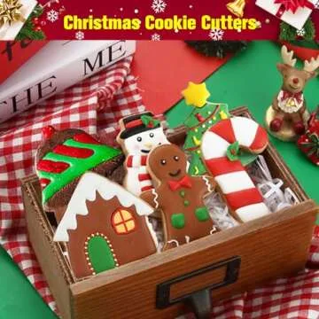 Hibery 15 Pcs Christmas Cookie Cutters - Festive Baking Fun!