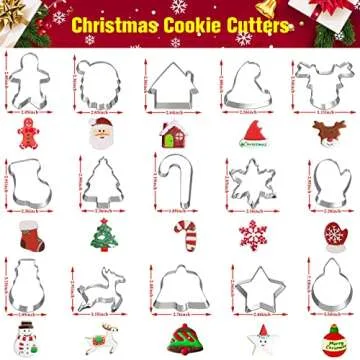 Hibery 15-Piece Christmas Cookie Cutters for Holiday Fun