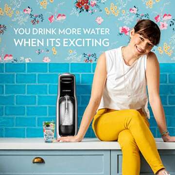 sodastream Fountain Jet Sparkling Water Maker, Kit w/60l Cylinder, Silver