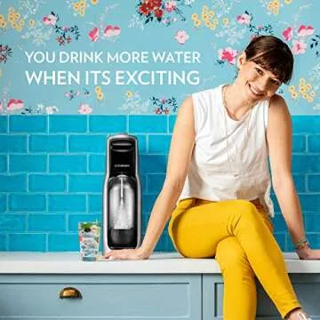 sodastream Fountain Jet Sparkling Water Maker, Kit w/60l Cylinder, Silver