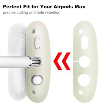 Case for Airpods Max Headphones,Ear Pad Case Cover/Ear Cups Cover/Headband Cover for AirPods Max(USB...
