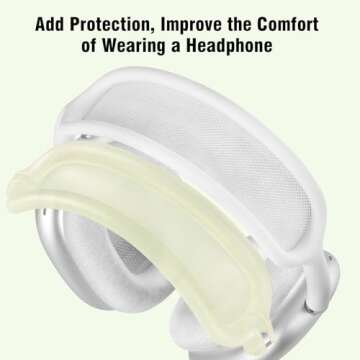 Case for Airpods Max Headphones,Ear Pad Case Cover/Ear Cups Cover/Headband Cover for AirPods Max(USB-C/Lightning)(2024/2020),Silicone Cover for Apple Airpod Max,Accessories Cases(Jelly Green)