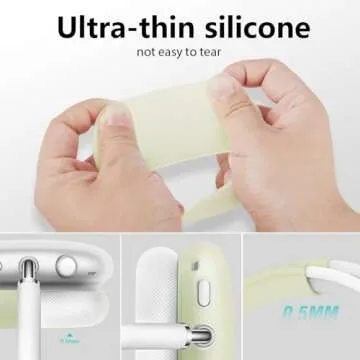 Case for Airpods Max Headphones,Ear Pad Case Cover/Ear Cups Cover/Headband Cover for AirPods Max(USB-C/Lightning)(2024/2020),Silicone Cover for Apple Airpod Max,Accessories Cases(Jelly Green)