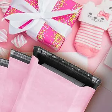 Durable Yens Poly Mailers 10x13 Self-Seal Pink Envelopes