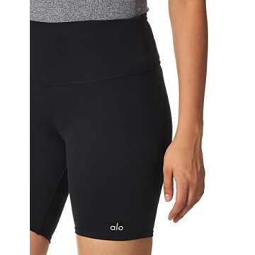 Alo Yoga Women's High Waist Biker Shorts, Black, XS