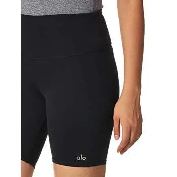 Alo Yoga Women's High Waist Biker Shorts, Black, XS