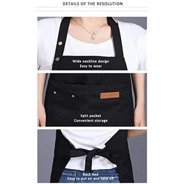 Orocensn Adjustable Canvas Kitchen Apron for Men and Women