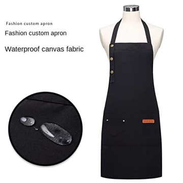 Orocensn Adjustable Canvas Kitchen Apron for Men and Women