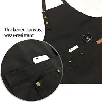 Orocensn Adjustable Canvas Kitchen Apron for Men and Women