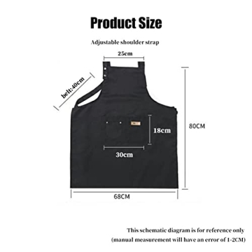 Orocensn Adjustable Canvas Kitchen Apron for Men and Women
