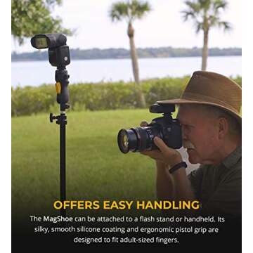 MagMod MagShoe Universal Cold Shoe Flash Mounts (2-Pack) - Compatible with Off Camera Flashes, LED Light Panels, Umbrella Modifiers, and GoPro Cameras