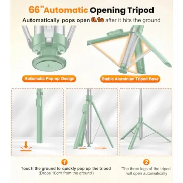 TONEOF Automatic Tripod with Remote - Perfect for Travel