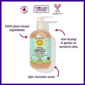 California Baby Calming Lavender Wash | 100% Plant-Based & Gentle