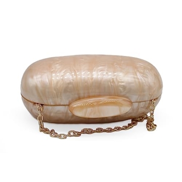 Stylish GSYPS Acrylic Evening Clutch with Chain