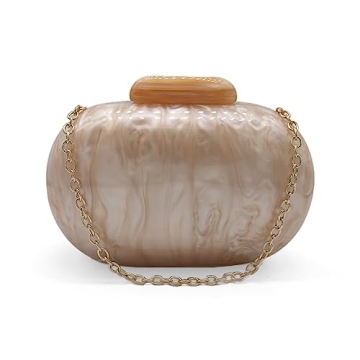 Stylish GSYPS Acrylic Evening Clutch with Chain