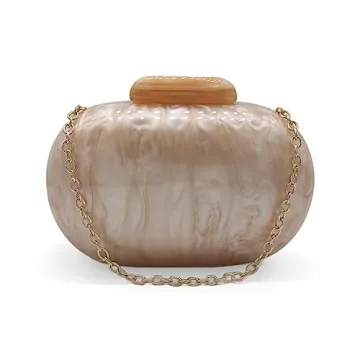 Stylish GSYPS Acrylic Evening Clutch with Chain
