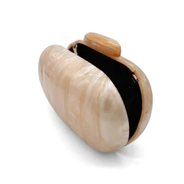 Stylish GSYPS Acrylic Evening Clutch with Chain