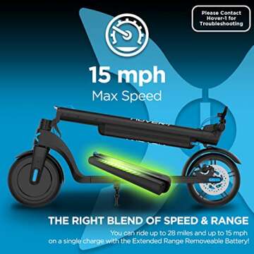 Hover-1 Blackhawk Electric Scooter - Fast & Safe Ride