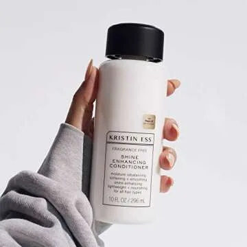 Kristin Ess Hair Fragrance Free Shine Enhancing Conditioner for Moisture, Hydration + Shine, Vegan, Paraben, Sulfate, Phthalate and Silicone Free, Gluten Free, 10 fl. oz.