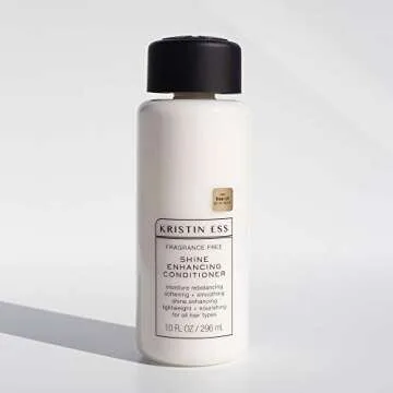 Kristin Ess Hair Fragrance Free Shine Enhancing Conditioner for Moisture, Hydration + Shine, Vegan, Paraben, Sulfate, Phthalate and Silicone Free, Gluten Free, 10 fl. oz.