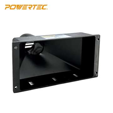 POWERTEC 70169 Mini Gulp Dust Hood Collector with 4" ID Port - ABS Plastic Fitting for Woodworking D...