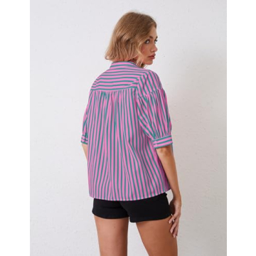 Chic MSBESYOR Women Puff Sleeve Blouse for Work