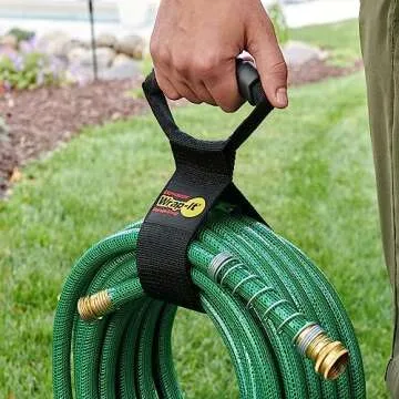 Easy-Carry Wrap-It Storage Straps - 22” (2-Pack) – Heavy-Duty Hook and Loop Cord Carrying Strap, Hanger, and Organizer with Handle for Pool Hoses, Garden Hoses, Cords, Cables and More