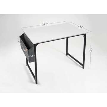 CubiCubi 32 Inch Computer Desk for Home Office