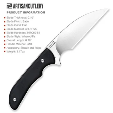 ARTISANCUTLERY Sea Snake Tactical Knife with AR-RPM9 Blade
