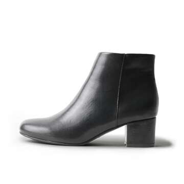 J. Adams Low Heel Zip Up Round Toe Ankle Bootie - Jody