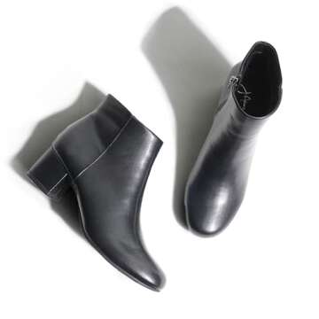 J. Adams Low Heel Zip Up Round Toe Ankle Bootie - Jody