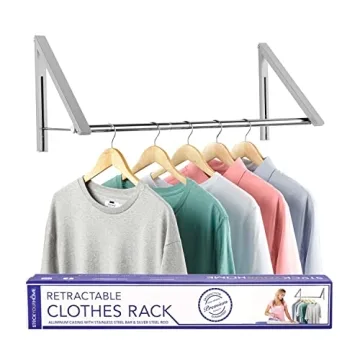 Double Foldable Clothing Rack with Extension Rod for Space-Saving Laundry Organization